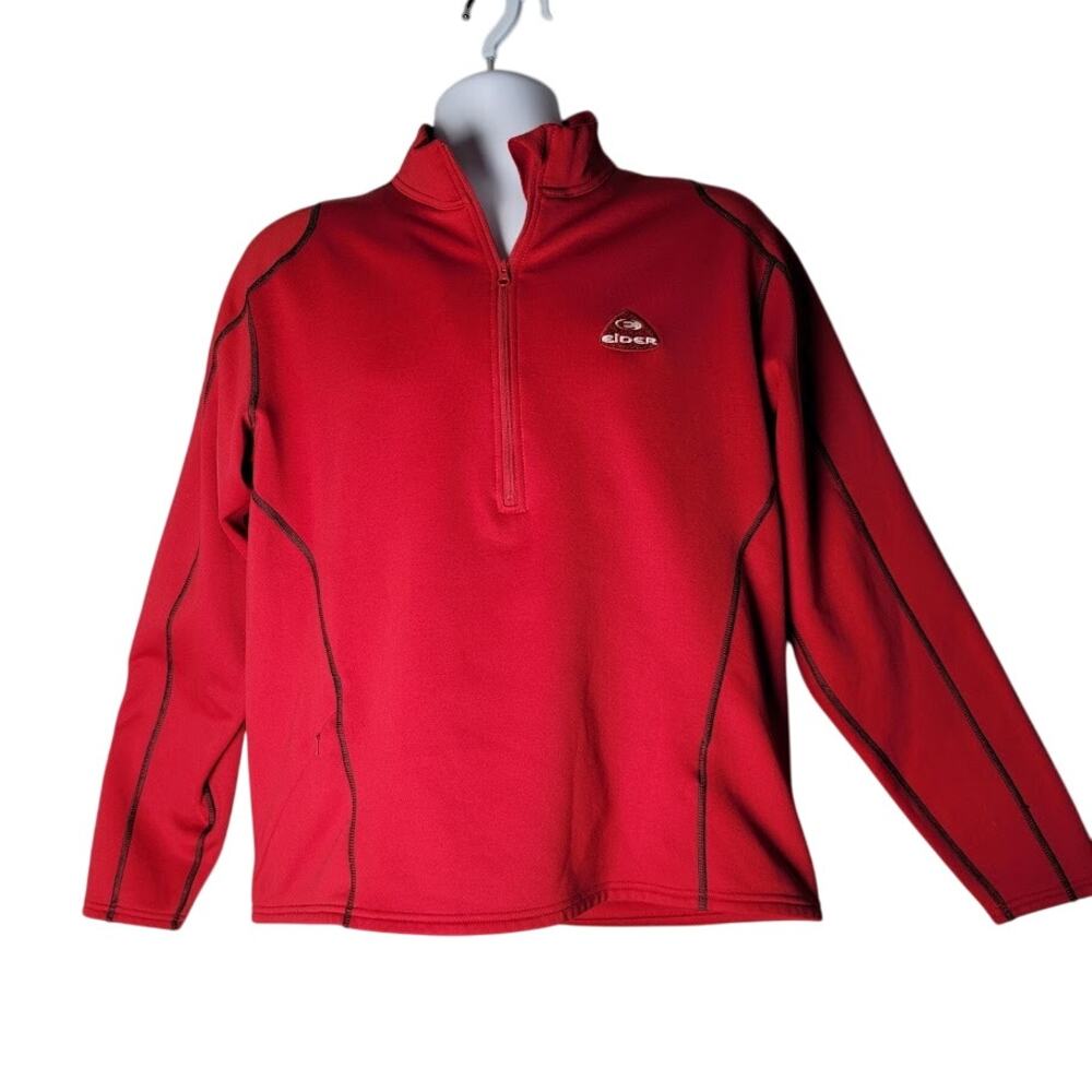 Eider Quarter Zip Pullover‎ Red Performance Top Men’s L Outdoor Hiking Gorpcore